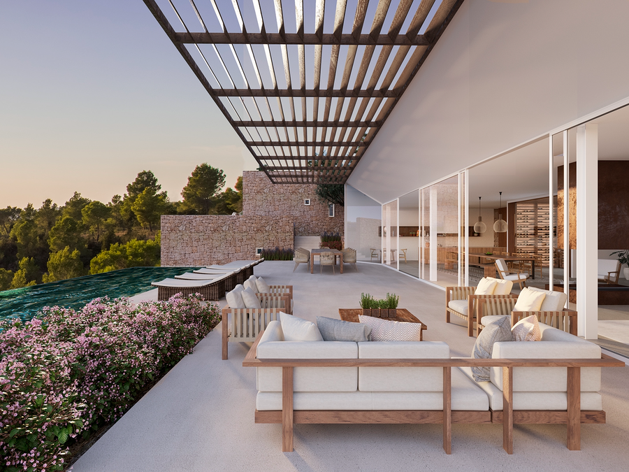 18 位建筑大师的伊维萨岛私人别墅设计,自然融入奢华-203