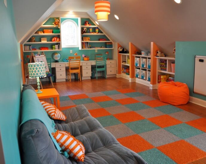 儿童阁楼卧室设计-49