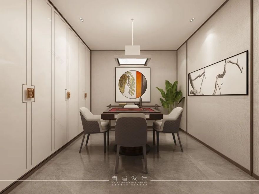 现代中式叠拼别墅设计丨青马别墅空间设计-75