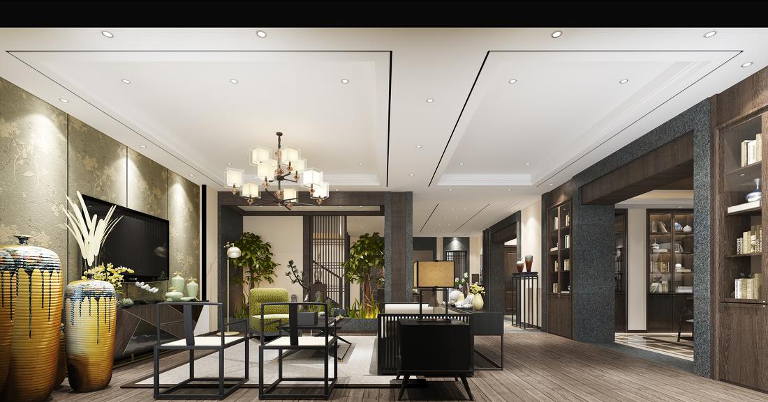 华润悦府茶室——高驰设计胡美进新作演绎禅意空间-10
