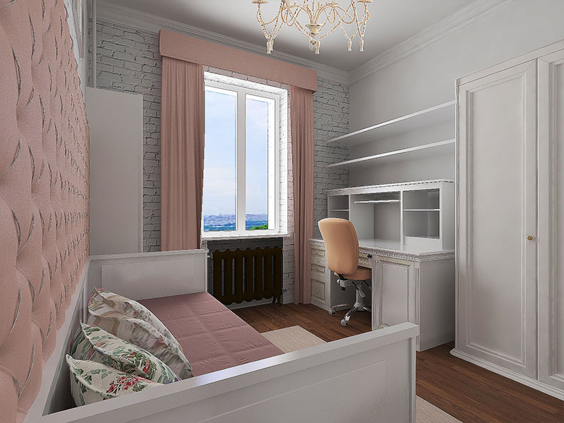 斯大林风格3室公寓室内设计项目丨俄罗斯莫斯科丨莫斯科“Studio.one”室内设计工作室-15