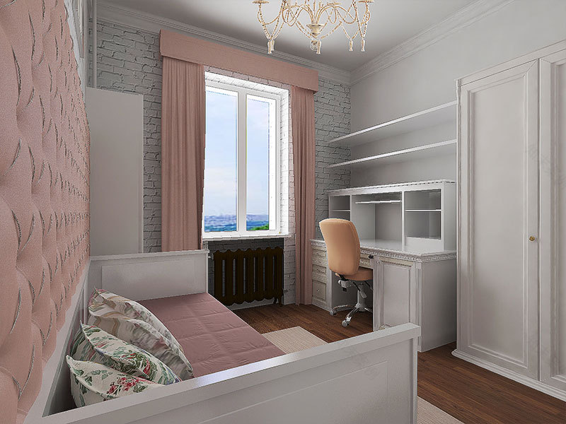 斯大林风格3室公寓室内设计项目丨俄罗斯莫斯科丨莫斯科“Studio.one”室内设计工作室-15