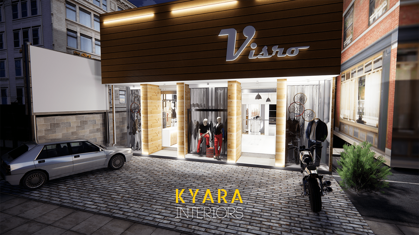 Anastasiya Gushchina丨服装店丨Modern Textile & Denim Shop Interior Design-0