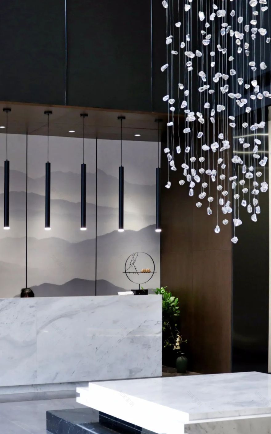 宝德熙园售楼处 | 高级灰++ 爵士白,自然优美意境的呈现-16