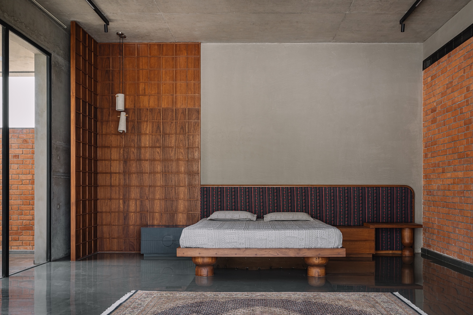 百叶窗屋;百叶窗住宅(具体可根据实际语境确定更准确的译法,此处Louvered常见意思为有百叶窗的,House为房屋、住宅等意思) 丨印度丨andblack design studio-55