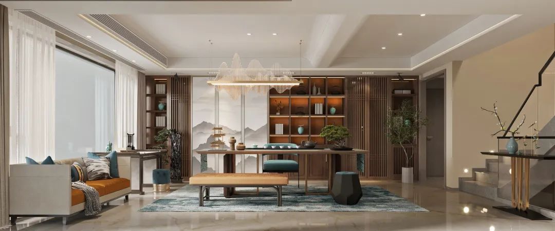 金科·九曲河新中式联排别墅丨彭华设计团队-25