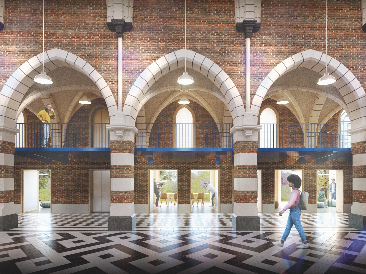 前教堂改造为兼具社区功能的办公楼丨比利时丨OFFICEU architects for urbanity-5