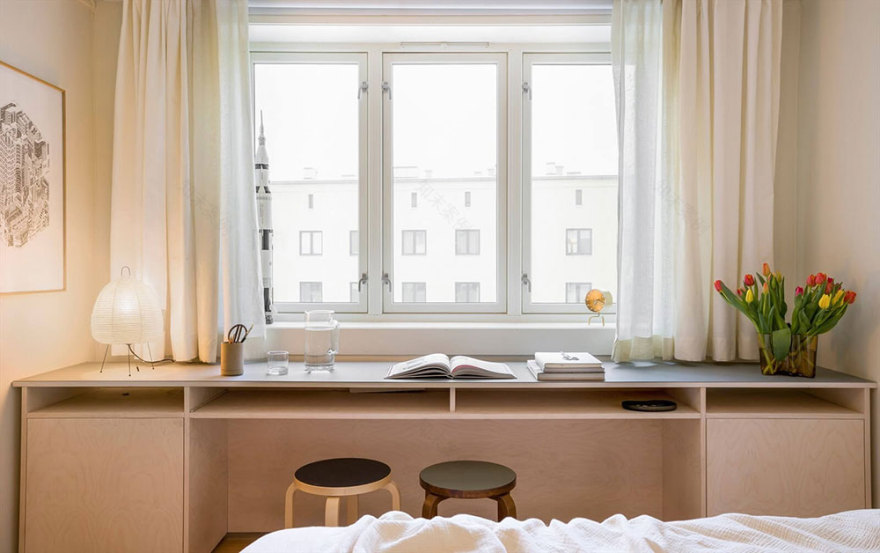 奥斯陆的沙色色调宁静简约公寓-13