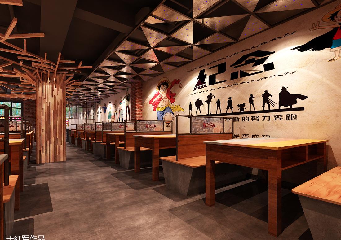 
轻工业风格餐厅-逃课吃串串 -2