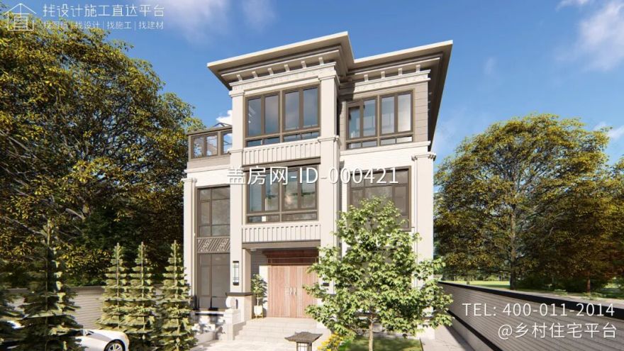 【设计师案例】土建参考造价69万,面宽11.3m×进深11.6m浙江杭州三层新中式别墅-31