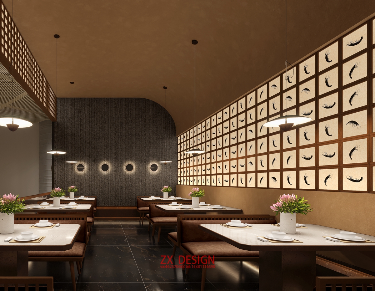 老头儿油爆虾餐厅效果图高品质呈现丨中国杭州丨杭州众象室内表现-13