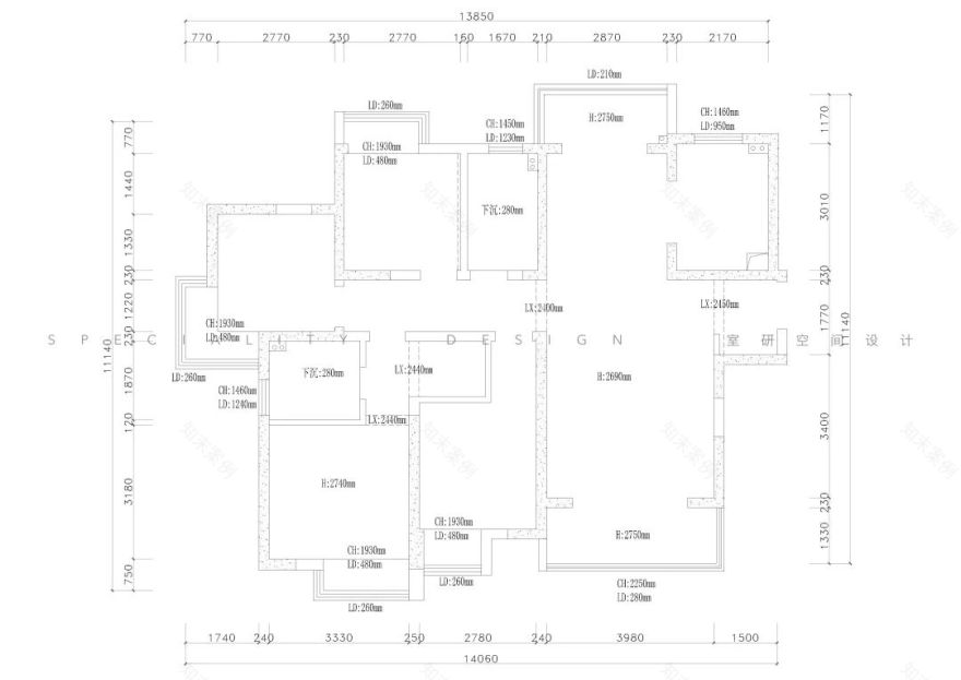 水漾花城 140㎡现代风婚房设计丨室研设计-8