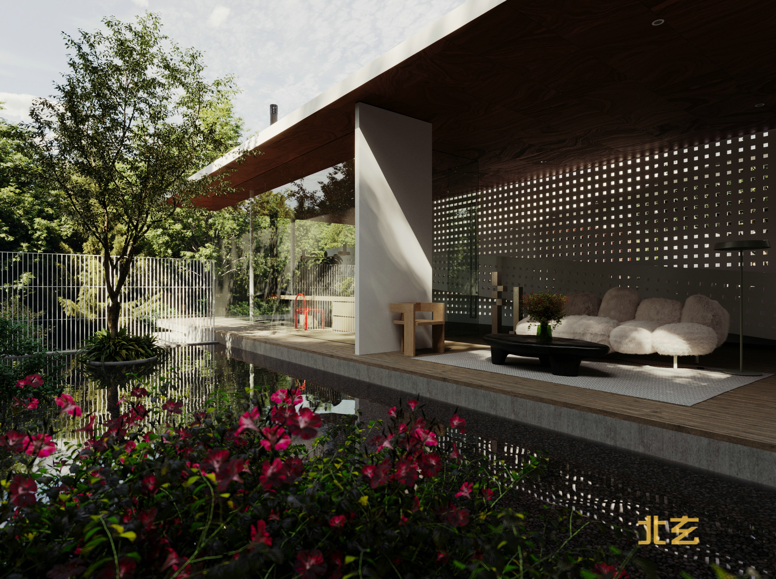 上海北玄/北玄教育/室内外别墅渲染-7