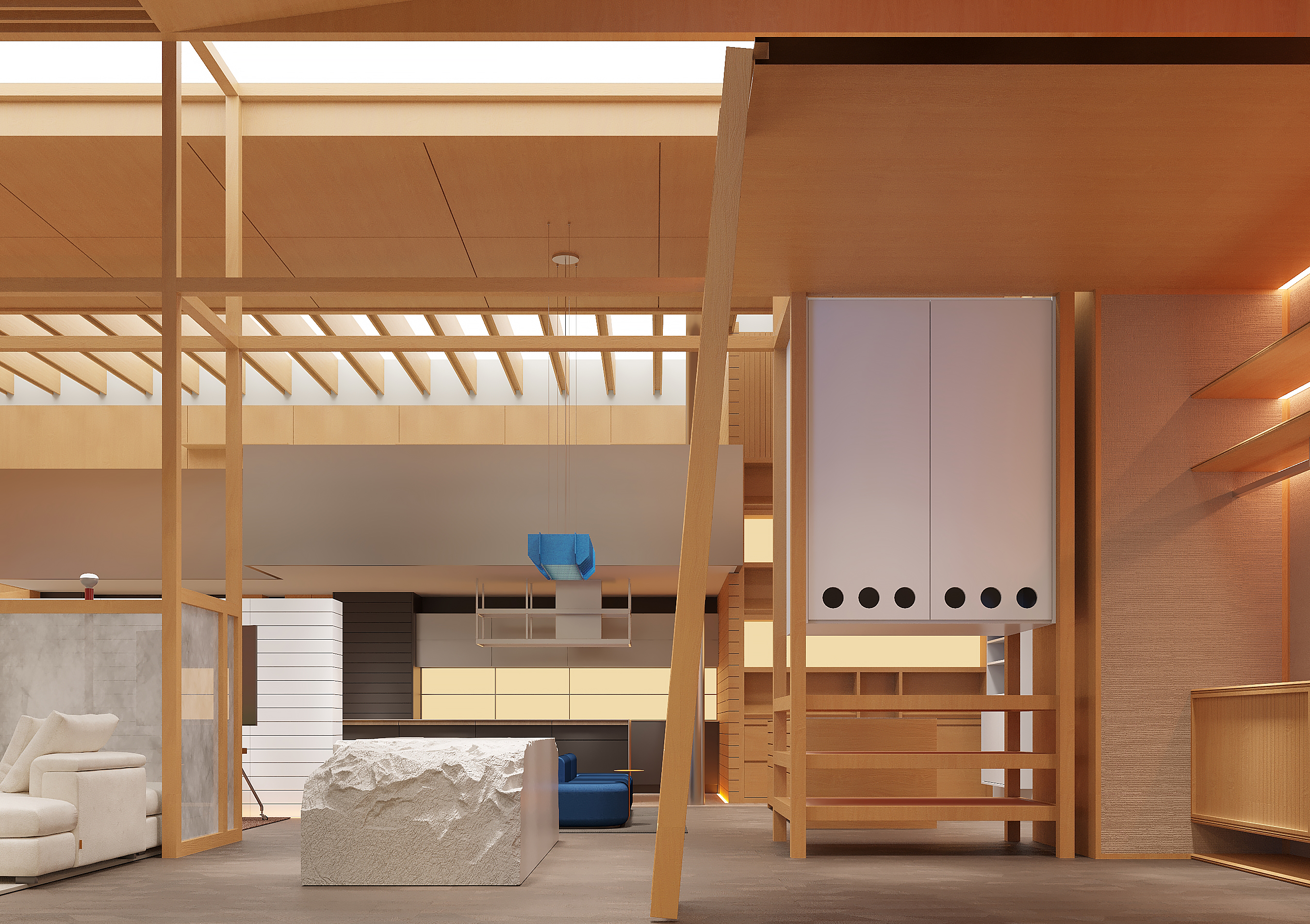 现代跃层定制展厅设计-6