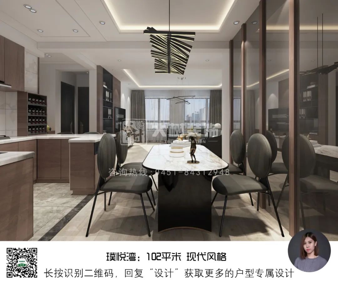 哈尔滨璞悦湾 102㎡现代风家居设计，精致生活气息！-19