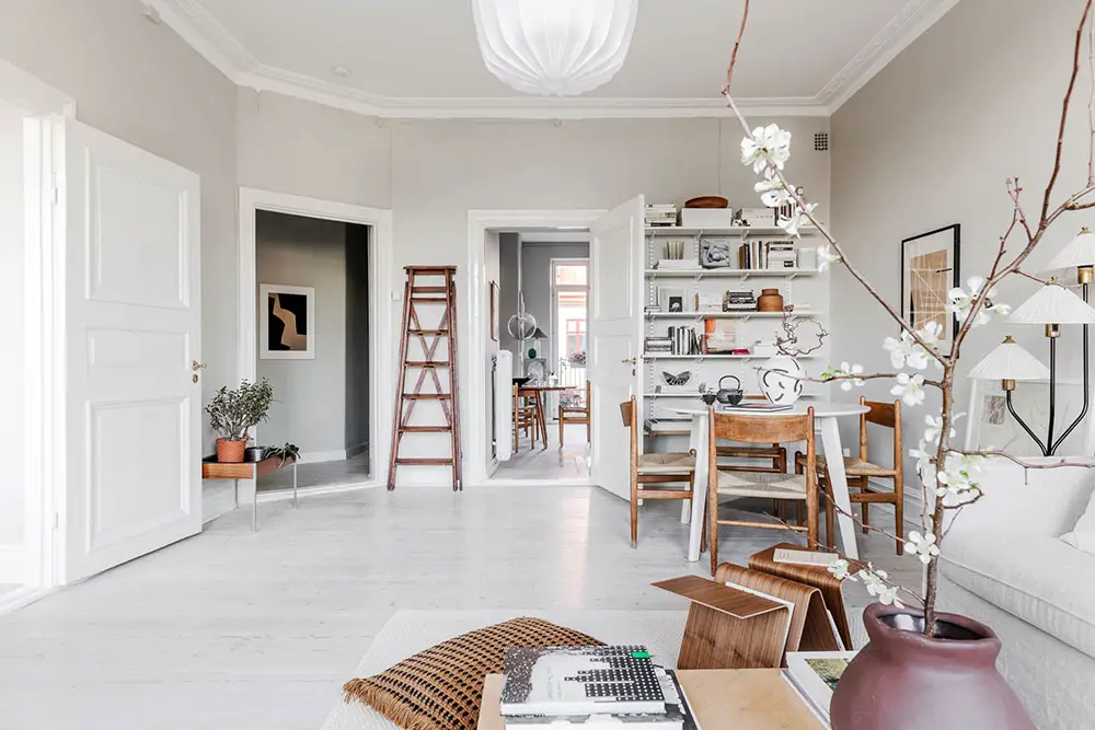 瑞典哥德堡优雅日式北欧风公寓设计-11