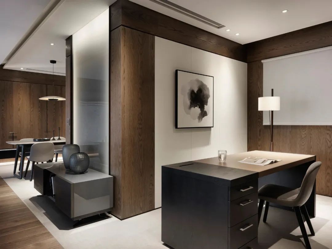 胡桃木+高级灰，纯粹而艺术的现代空间-50