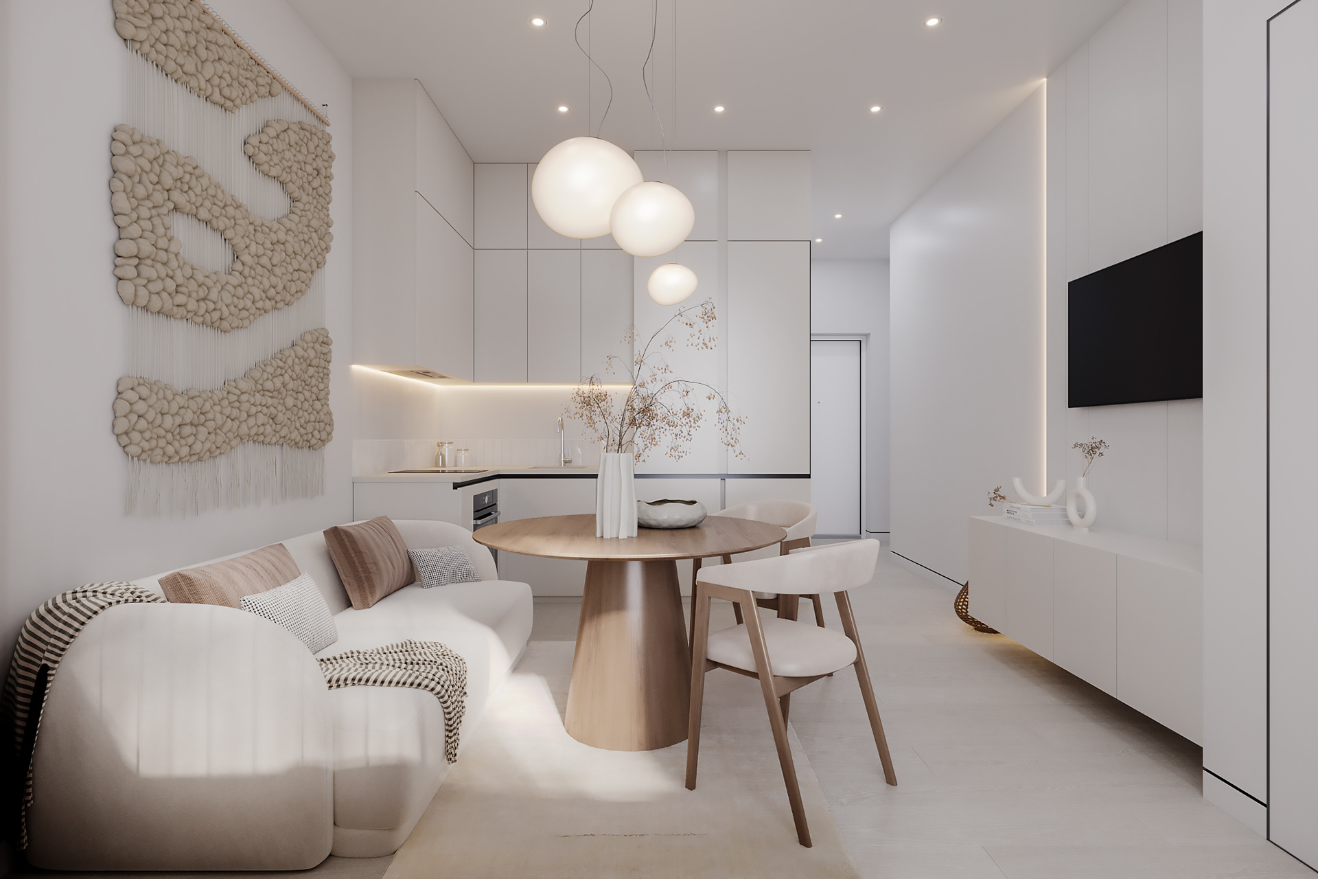 Light Minimal Apartment Interior-5