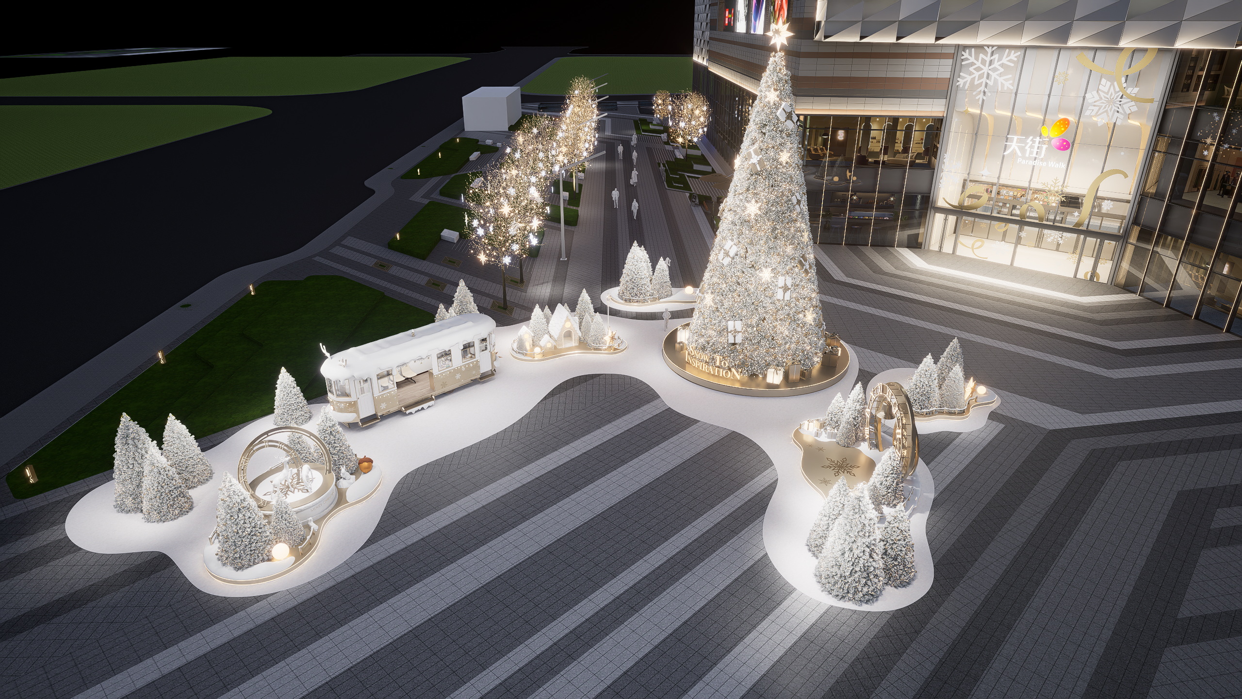 天津梅江天街圣诞美陈-6