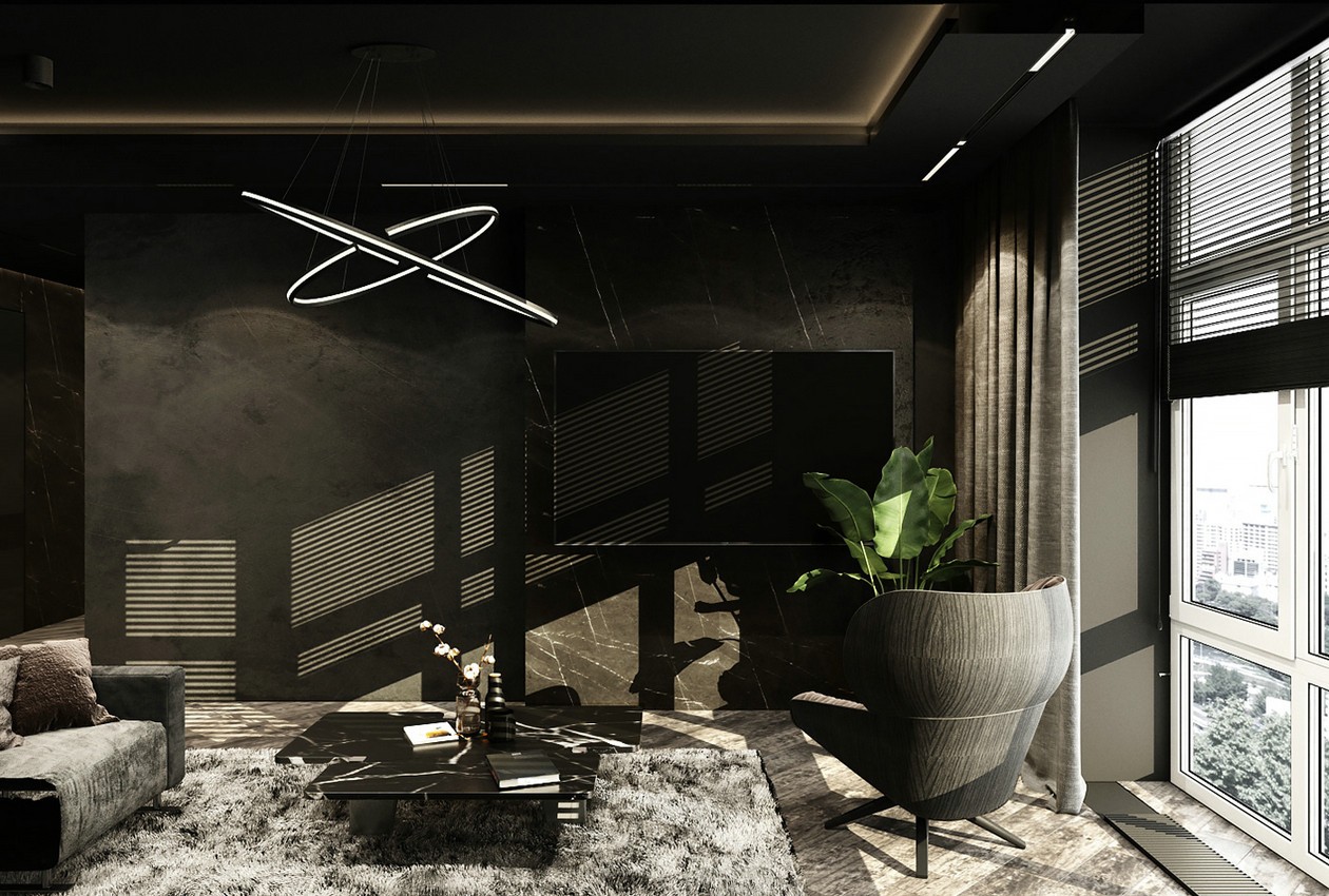 黑色炫酷家居风，猛男的最爱-1