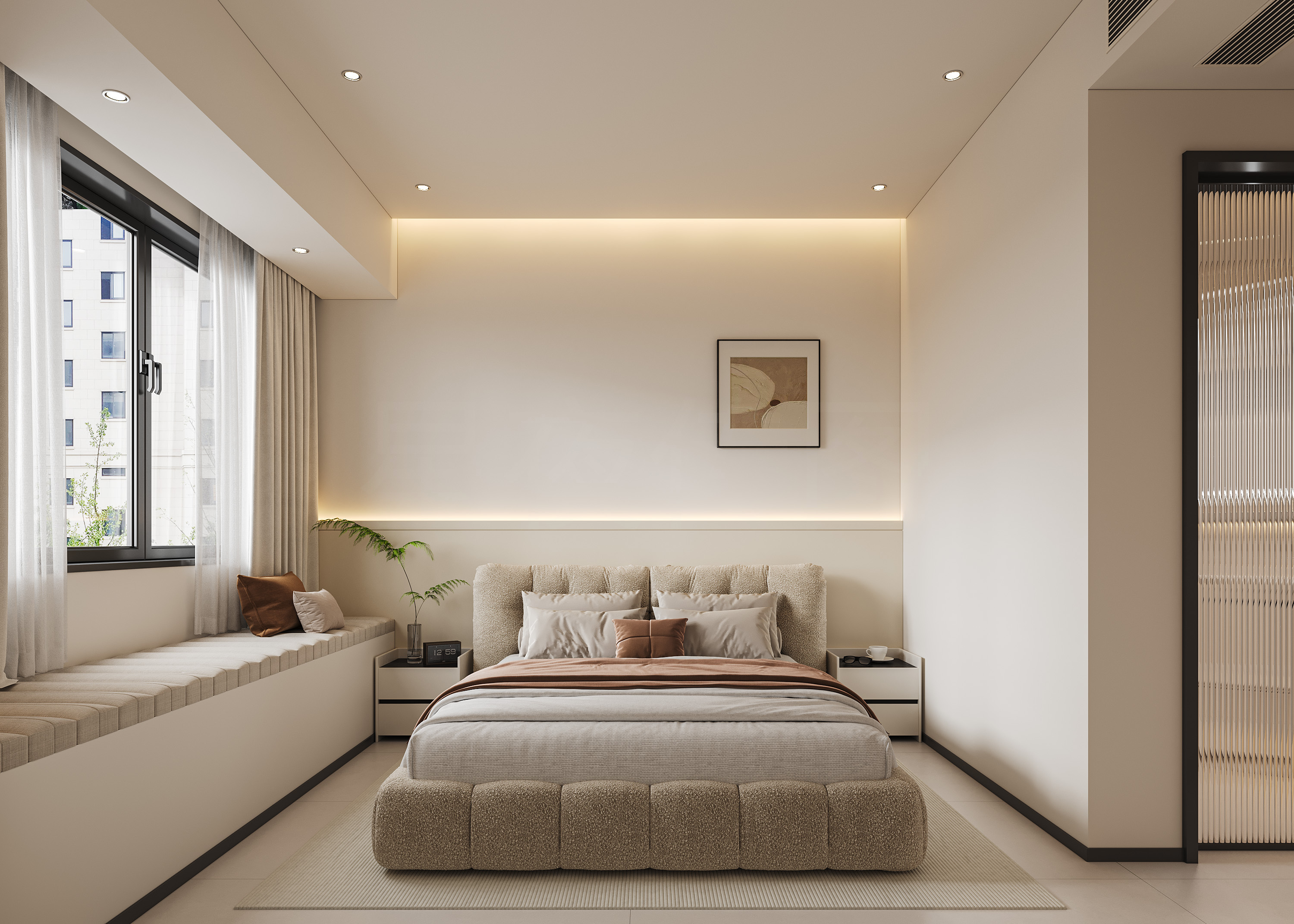 一个让人舒适的奶油风装饰-5