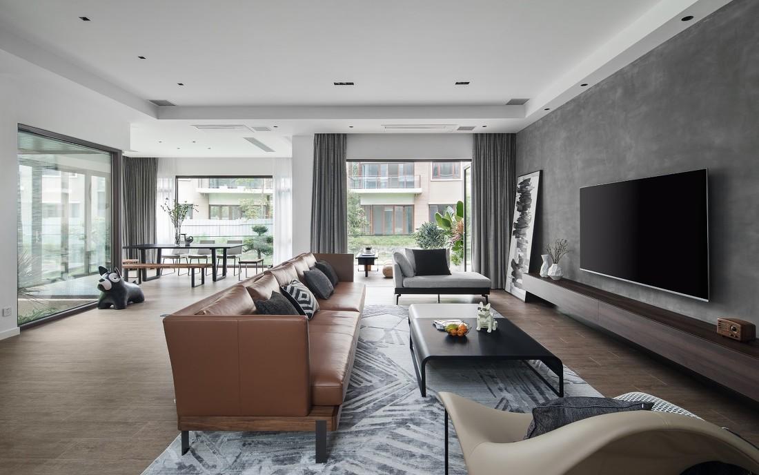 广州御溪谷 350m²别墅,演绎简约中性色的美学空间-21