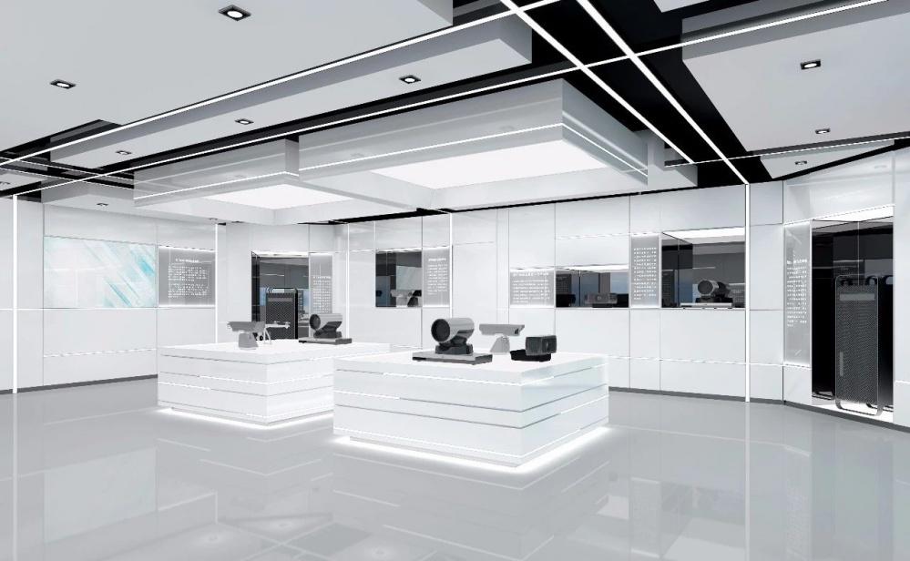 科技之弧，灵动展示空间 企业展厅-8
