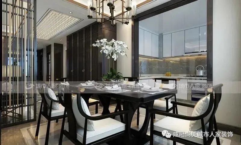 美域熙湖 170㎡新中式美学解读,传统与现代的完美融合-18