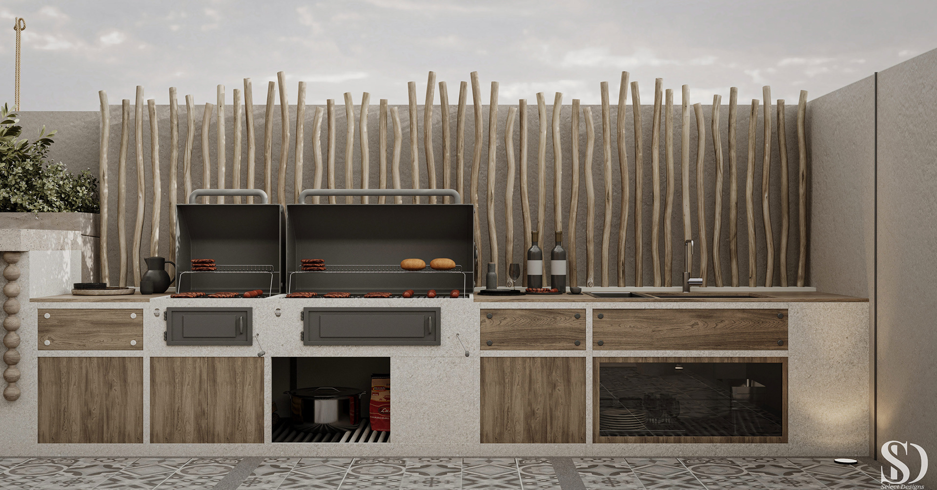 屋顶外部设计及烧烤区改造项目丨沙特阿拉伯丨select designs-12