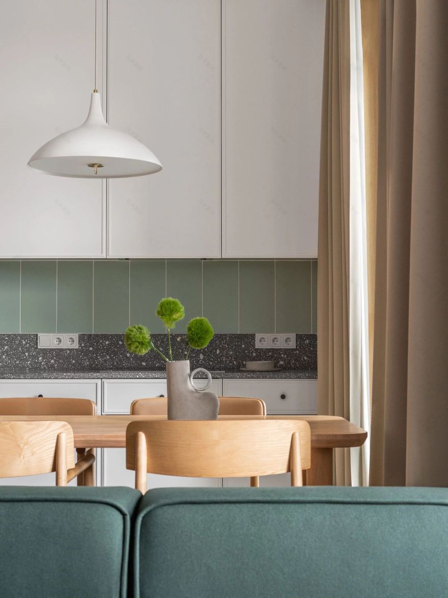 66㎡一居室,用一抹绿点亮整个空间丨俄罗斯莫斯科丨BUREAUSLOVO-17