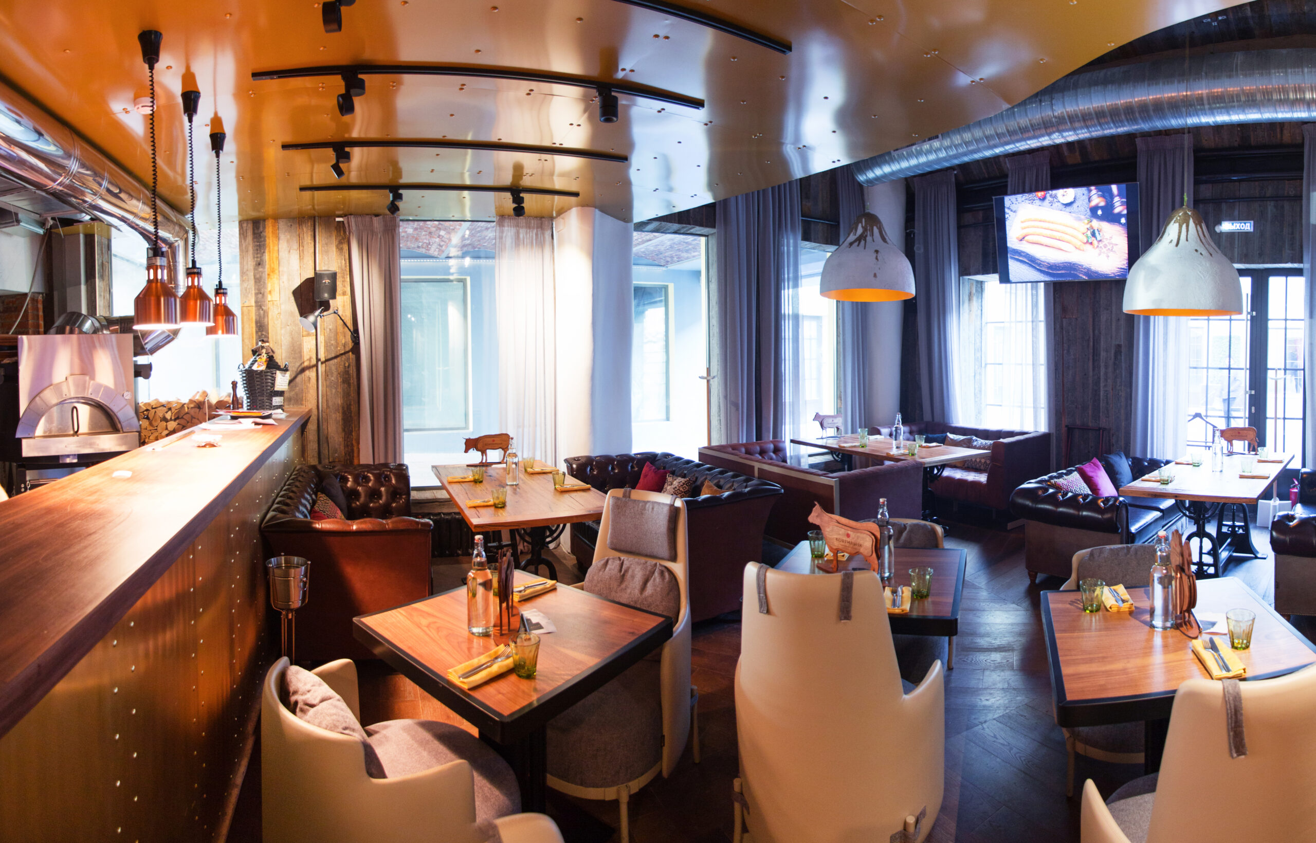 Дизайн ресторана Коптильня（烤肉店餐厅设计）丨бюро ARXY（ARXY工作室）-15