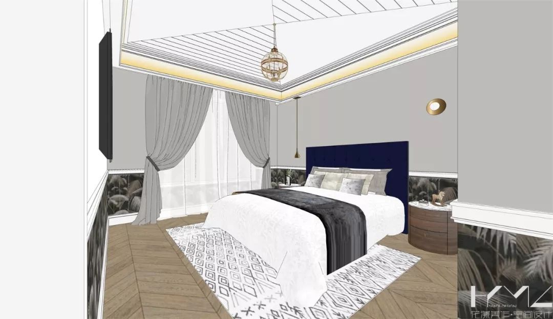 南京 124㎡现代美式混搭家居，开放式厨房、飘窗改造亮点多-51