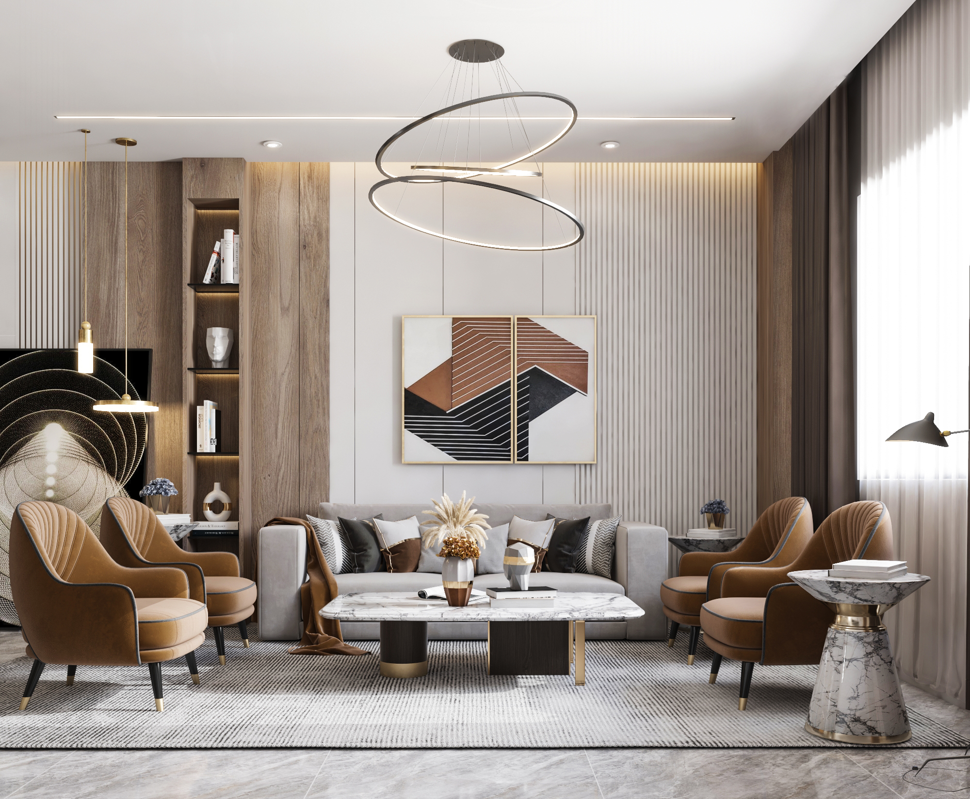 Apartment's living space-0