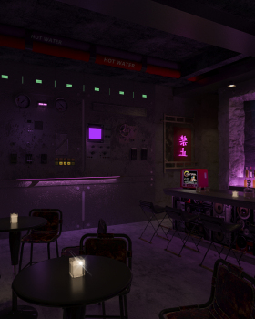 赛博朋克酒吧Cyberpunk bar