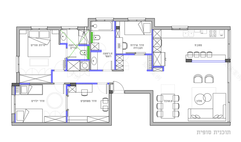 海法宗教家庭公寓翻新丨以色列海法丨西翁·康维利纳-59