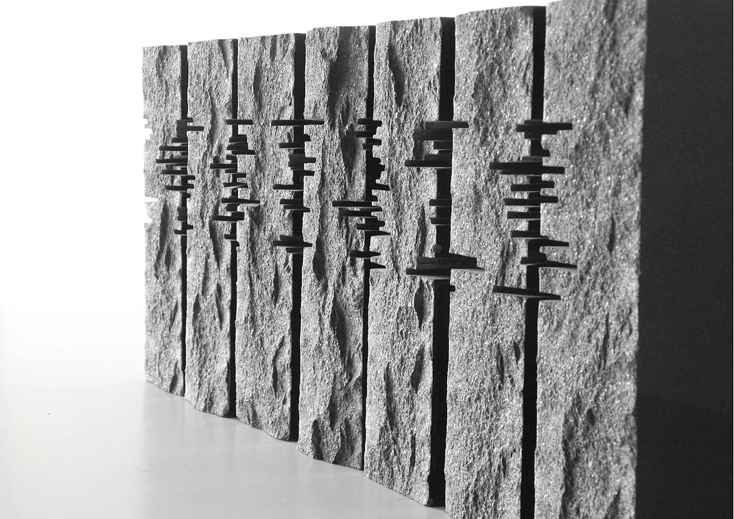 日裔雕塑&景观设计师OKASHIMO创造的系列石头艺术品-22