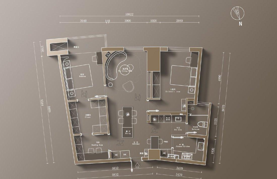 奇葩扇形户型改造-12