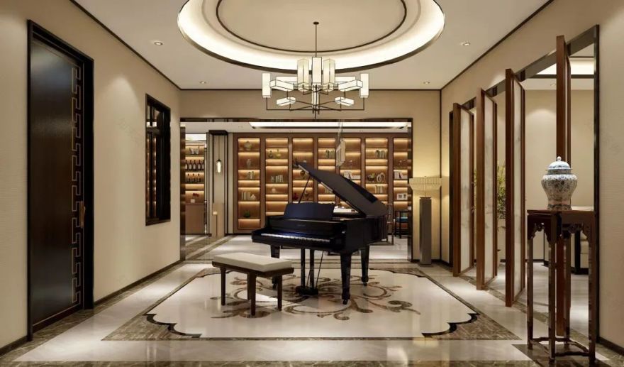 泰禾一号院 · 周峰设计师的中式轻奢海洋之家丨中国北京丨北京玖尺国际室内建筑设计事务所-12