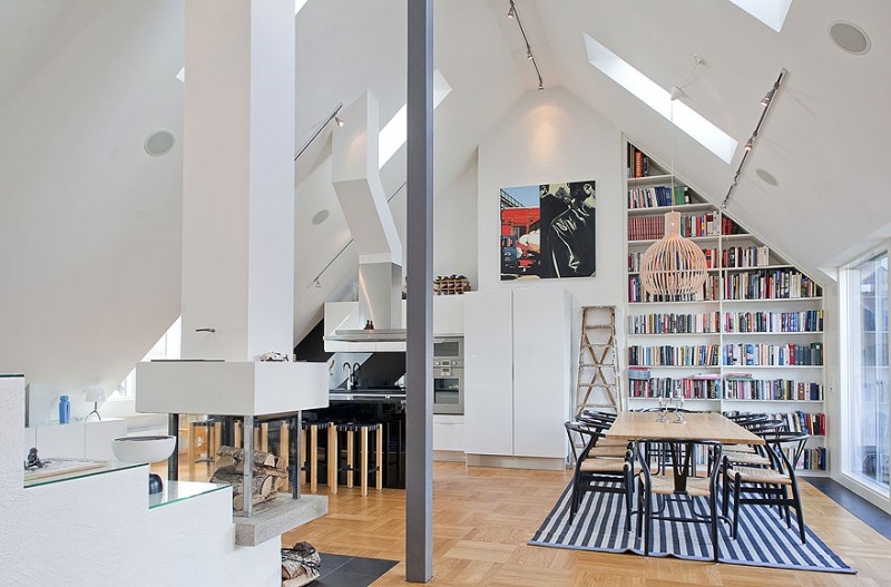 Scandinavian Design Impressive Attic Penthouse in Östermalm, Stockholm-2