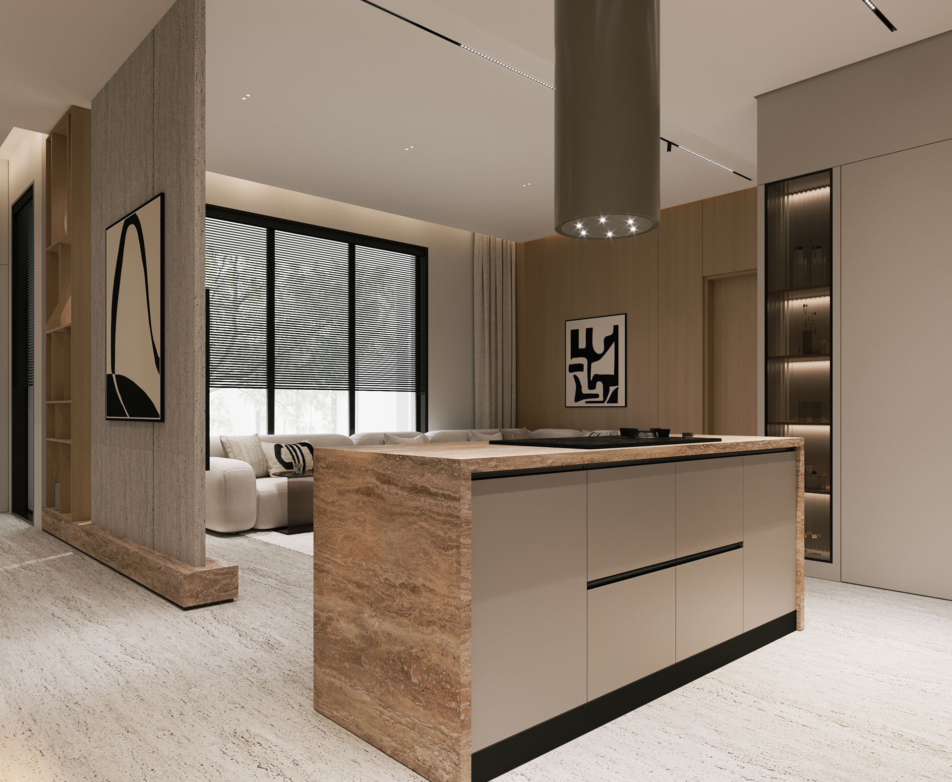 侘寂别墅
注:Wabi Sabi是源自日本美学的概念,一般译为侘寂 ,代表一种接受不完美、欣赏自然与质朴的美学理念 丨Mustafa Adel,EAVE INTERIOS-25