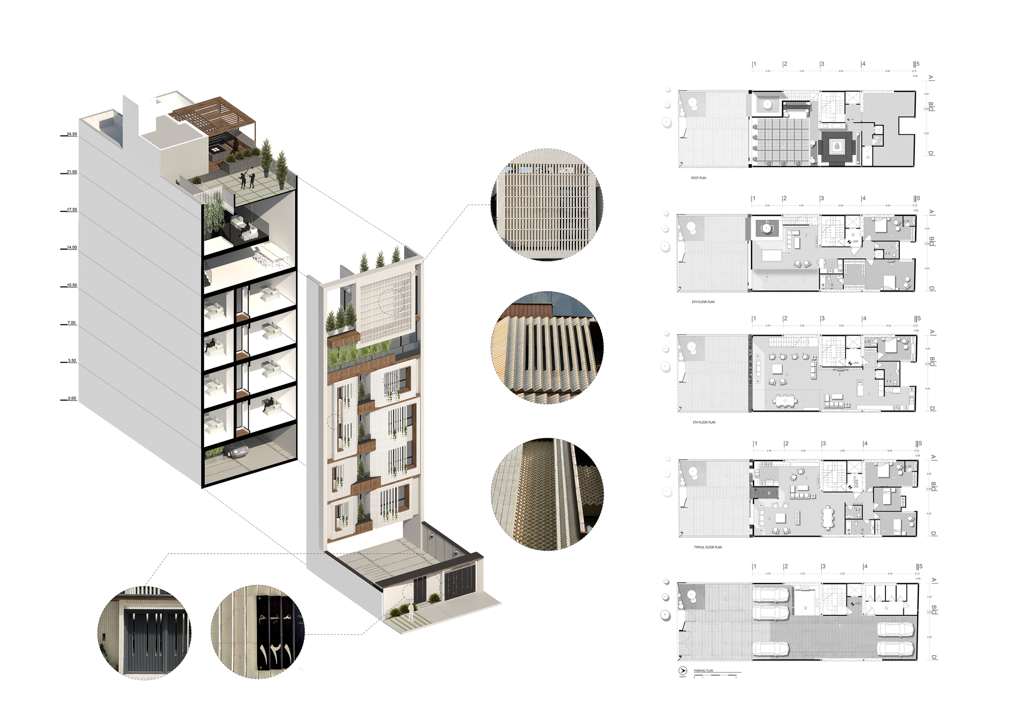 葡萄梗公寓丨伊朗丨barsav architecture office-37