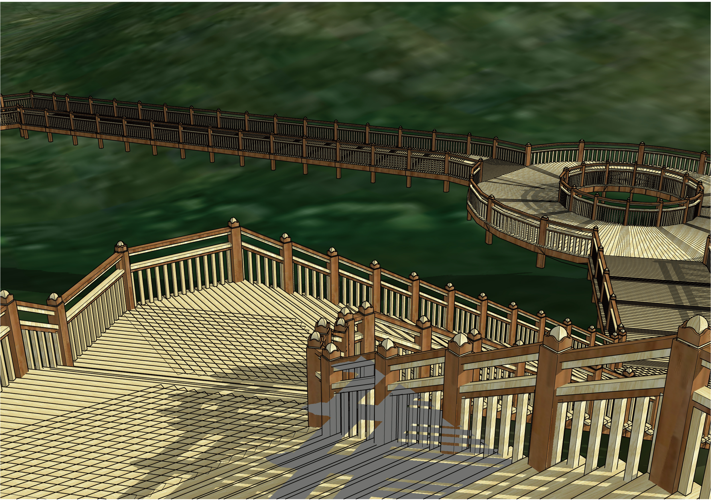 遗址园栈道景观设计-66