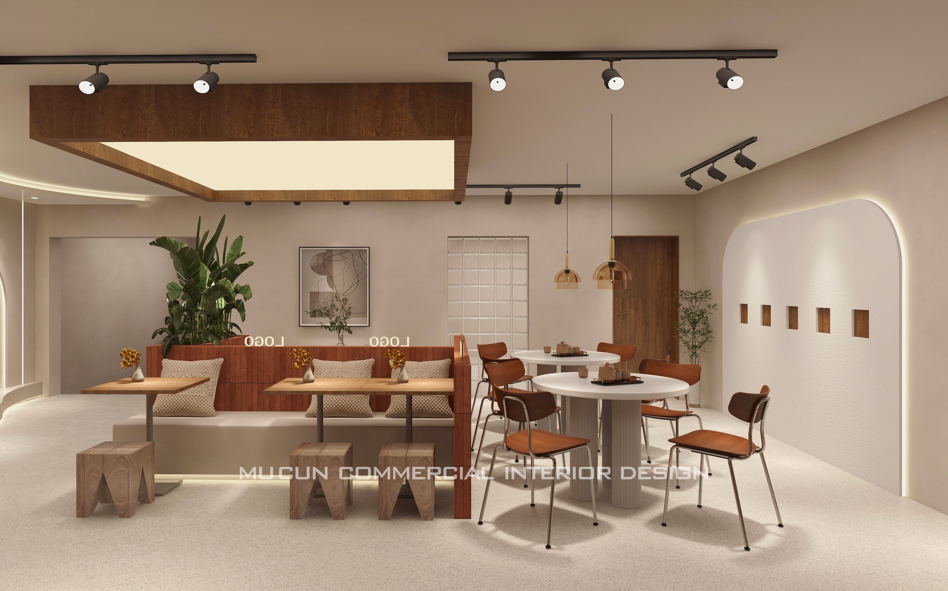 网红风轻食餐厅设计-11