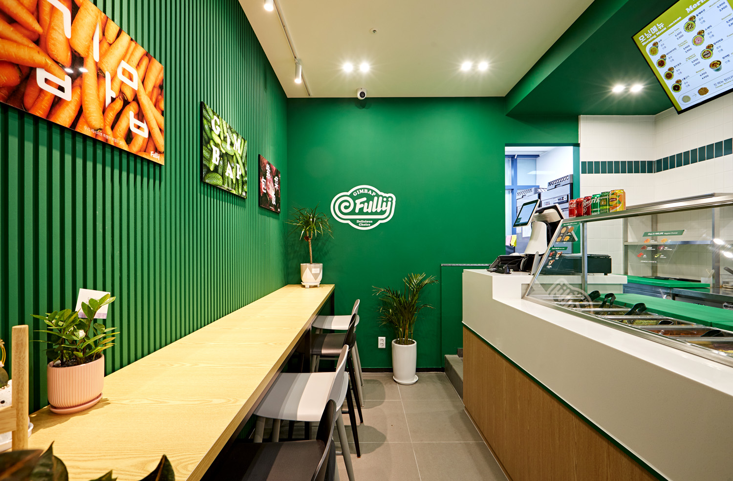 绿意盎然的韩国餐厅 | 自然的味道与现代设计-6