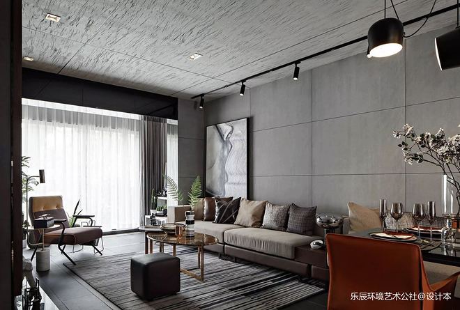 20万元复式110平米装修案例·效果图  工业风110㎡LOFT案例-12