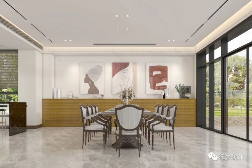 玖珑湖美式浪漫别墅丨德馨装饰-9