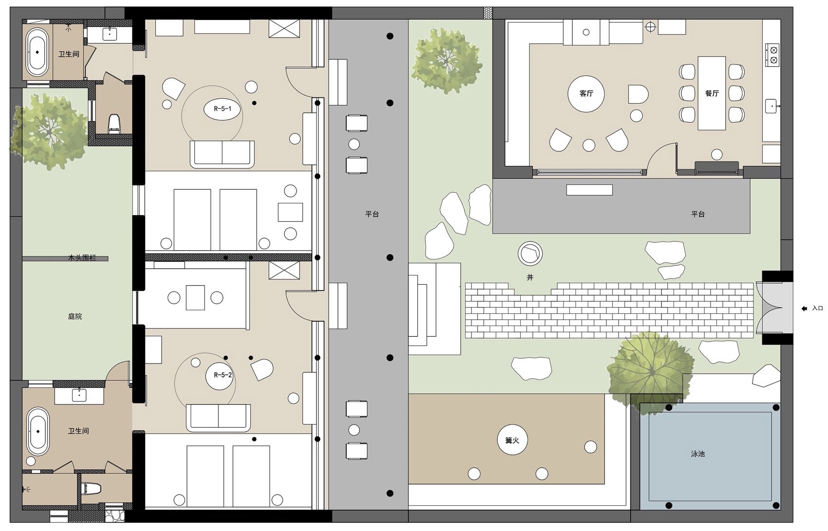 燕山宿集2号院,4号院,5号院丨中国河北丨杭州观堂室内设计有限公司-82