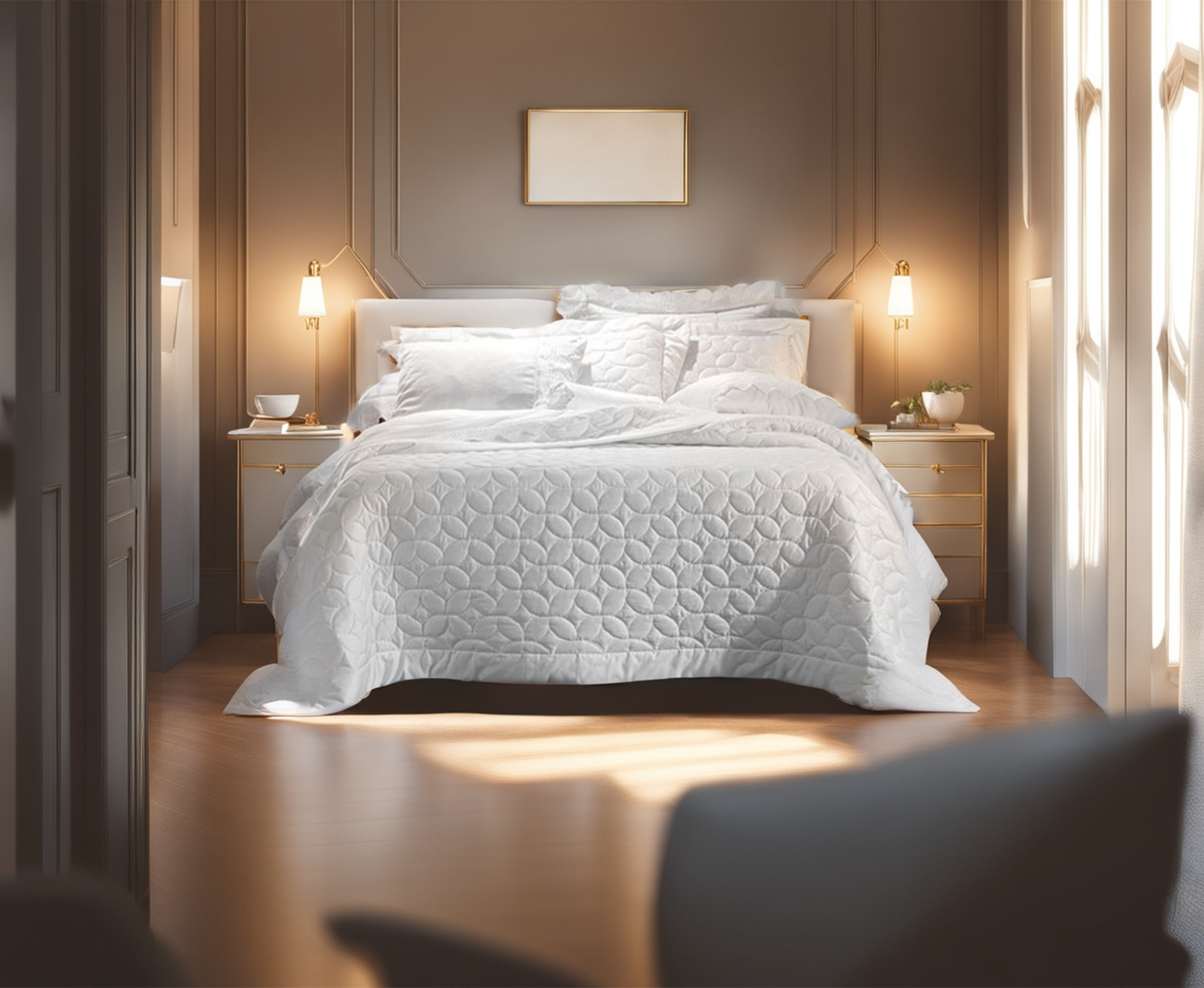 Altenburg 床品套装在不同卧室设计中的应用丨使用人工智能创建-9