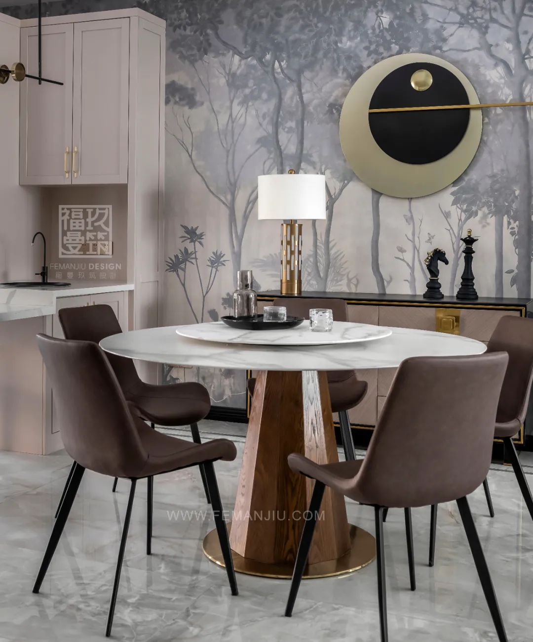 重庆融创博爵堡轻奢混搭别墅私宅设计丨中国重庆丨重庆福曼玖筑装饰设计有限公司-22