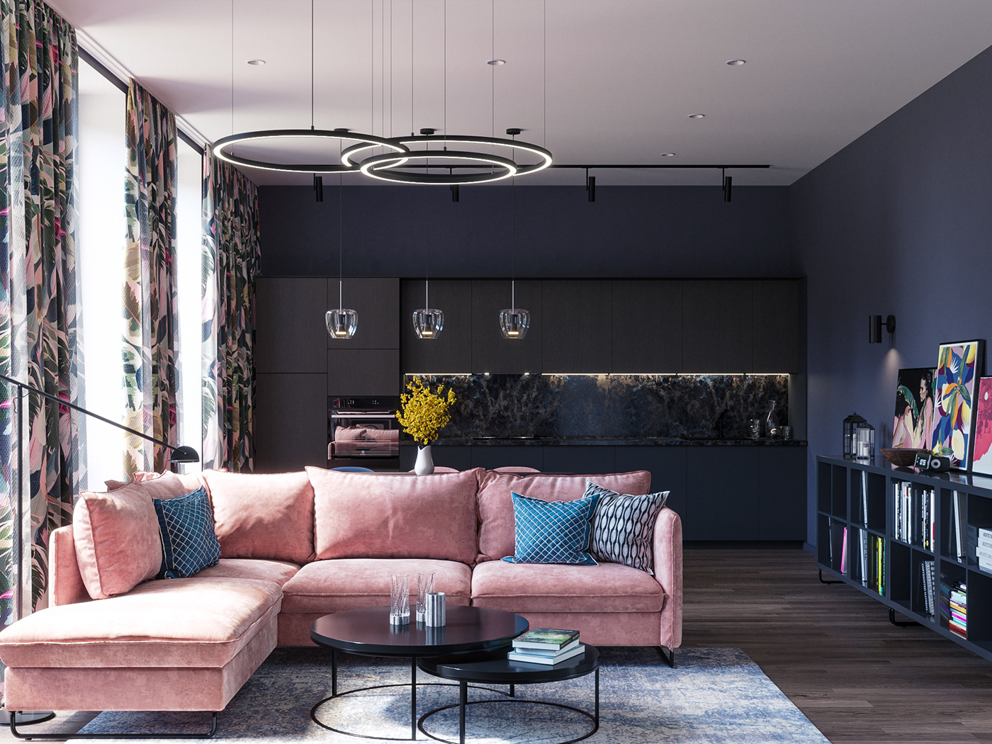 Anastasiya Gushchina丨平层丨Apartment in Moscow 76 m2. Design project.-0